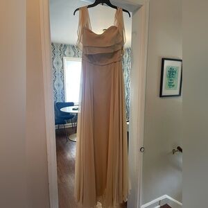 Azazie Champagne Colored Dress size 12